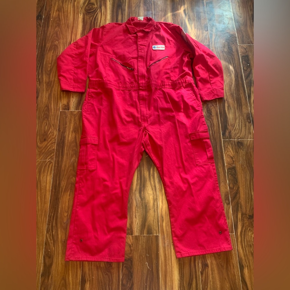 RPS Red Rig FR Work Utility Size 56 Short Cotton Overalls.      2959